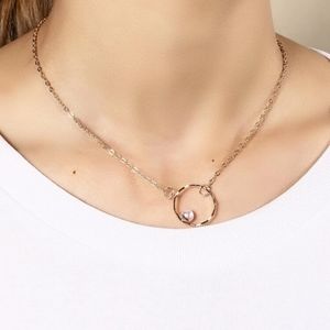 *Tiny* Hoop and Pearl Necklace